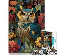 Jigsaw Puzzles for Adults 1000 Pieces Colorful Owl Adult Jigsaw,is Ideal As Gifts for The Whole Family Suitable for And 14 (size 75x50cm)
