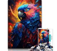 Jigsaw Puzzles for Adults 1000 Pieces Colorful Parrot with Colorful Feathers Puzzles for Teenagers,Staycation Kill Time with Fully Interlocking Randomly Shaped Pieces 38x26cm