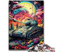Jigsaw Puzzles for Adults 1000 Pieces Colorful Tanks Puzzles for Teenagers,Challenging Game Gifts for Is Ideal As A Gift for The Whole Family (38x26cm)