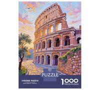 Jigsaw Puzzles for Adults 1000 Pieces Colosseum Painting Jigsaw for Adults DIY Toys Analysis And Logic Fun at Home Activities, 38x26cm/1000pcs