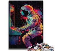 Jigsaw Puzzles for Adults 1000 Pieces Colour Space Astronauts for Age 14 Years And over Decompressing Intellectual Educational Toy Great Gift 38x26cm