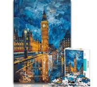 Jigsaw Puzzles for Adults 1000 Pieces Colourful Big Ben Puzzles,Challenging Game Toys Wall Decoration Unique Birthday And Xmas Gifts 75x50cm