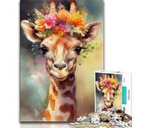 Jigsaw Puzzles for Adults 1000 Pieces Colourful Giraffe Baby Teenager Jigsaw,Interesting Stress Reduction Parent-child Interaction 75x50cm