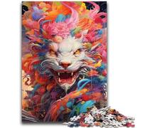 Jigsaw Puzzles for Adults 1000 Pieces Colourful Graffiti Flying Dragon for Age 14 Years And over Decompressing Intellectual Educational Toy Great Gift 50x75cm