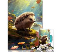 Jigsaw Puzzles for Adults 1000 Pieces Colourful Hedgehog Teenager Jigsaw,Fun Present & Activity for Home,Toy for Rainy Days (size 38x26cm)