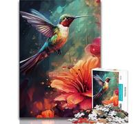 Jigsaw Puzzles for Adults 1000 Pieces Colourful Hummingbirds Teenager Puzzles,Challenging Game for Is Ideal As A Gift for The Whole Family (size 38x26cm)