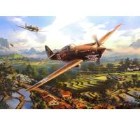 Jigsaw Puzzles For Adults 1000 Pieces Cool Armed Fighter Planes In Wwii Skies Flying Over The Village 75 * 50Cm