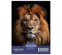 Jigsaw Puzzles for Adults 1000 Pieces Cool Lion King Portrait Puzzles for Adults Family Game For Family Fun Birthday Present, Gifts, 52x38cm/1000pcs
