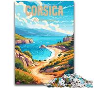 Jigsaw Puzzles for Adults 1000 Pieces Corsica Mediterranean Help The Brain Exercise Addictive Toys to Cultivate Patience A Work of Art (size 38x52cm)