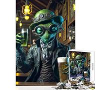 Jigsaw Puzzles for Adults 1000 Pieces Cosmic Alien Beer Cheers Educational Toy Birthday Gift Practical Game Challenging To Complete Size 38x52cm