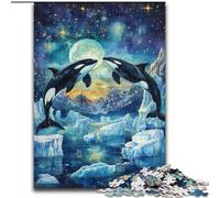Jigsaw Puzzles for Adults 1000 Pieces Cosmic Blue Whale, Games Toys Gift Unique Birthday And Gifts for And Age 14 Years Up (Size 50x75cm)