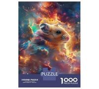 Jigsaw Puzzles for Adults 1000 Pieces Cosmic Hamster Voyage Puzzles for Adults Relaxing Games Presents for Women Challenging Game Gifts 52x38cm/1000pcs