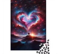 Jigsaw Puzzles for Adults 1000 Pieces Cosmic Heart Romance Adult Jigsaw Puzzle Relax Games Difficult Hard Great Gift for Gaming 70x50cm/1000pcs