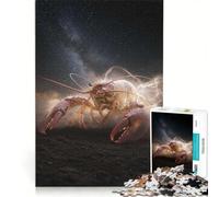 Jigsaw Puzzles for Adults 1000 Pieces Cosmic Lobster on Dark Ground, Educational Games, Precision Cutting, Artists' Collection, Fine Arts 50x75cm