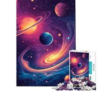 Jigsaw Puzzles for Adults 1000 Pieces Cosmic Nebula with Planets Jigsaw 1000 Piece Toy Wall Decor Birthday Present Deal As Gifts for The Whole Family (38x26cm)