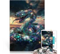Jigsaw Puzzles for Adults 1000 Pieces Cosmic Serpent Game Toys 26x38cm with Fully Interlocking Randomly Shaped Pieces for and 14 Years old