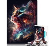 Jigsaw Puzzles for Adults 1000 Pieces Cosmic Space Cat Puzzles for Teenagers,deal As Gifts for The Whole Family for Ages 14+ 38x26cm
