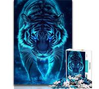 Jigsaw Puzzles for Adults 1000 Pieces Cosmic Tiger Adult Jigsaw,is Ideal As Gifts for The Whole Family Suitable for And 14 (size 38x26cm)