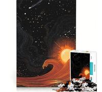 Jigsaw Puzzles for Adults 1000 Pieces Cosmic Waves And Celestial Bodies, Educational Game, Home Art Decor, for Is Ideal As A Gift 38x26cm