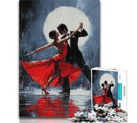 Jigsaw Puzzles for Adults 1000 Pieces Couple Dancing Oil Painting Teenager Puzzles,Challenging Game for Is Ideal As A Gift for The Whole Family (size 38x26cm)