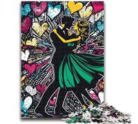 Jigsaw Puzzles for Adults 1000 Pieces Couple Graffiti Help The Brain Exercise Addictive Toys to Cultivate Patience A Work of Art 50x75cm