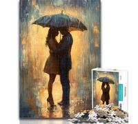 Jigsaw Puzzles for Adults 1000 Pieces Couple Under An Umbrella Puzzles for Teenagers,Challenging Game Gifts for Is Ideal As A Gift for The Whole Family 50x75cm