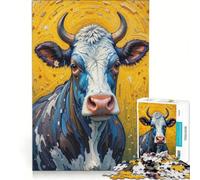 Jigsaw Puzzles for Adults 1000 Pieces Cows Art Animal, Educational Game, Home Art Decor, for Is Ideal As A Gift 38x52cm