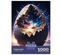 Jigsaw Puzzles for Adults 1000 Pieces Crack in The Space Egg Puzzle for Adults Brain Teaser Game Birthday Present Educational Challenge 52x38cm/1000pcs