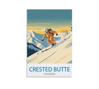 Jigsaw Puzzles for Adults 1000 Pieces，Crested Butte Colorado Skiing Educational Game jigsaw puzzle Suitable for Decompression and Wall Decor 52x38cm