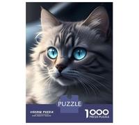 Jigsaw Puzzles for Adults 1000 Pieces Crystal Cat Sweet Jigsaw Puzzle Relaxing Games Precision Cutting Unique Birthday And Xmas Gifts 52x38cm/1000pcs