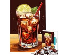 Jigsaw Puzzles for Adults 1000 Pieces Cuba Libre Cocktail Family Game Challenging Game Toys Great Gifts for Games Difficult Hard (Size 38x52cm)