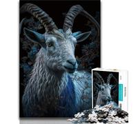 Jigsaw Puzzles for Adults 1000 Pieces Cute Art Goat 1000 Pieces for Adults,Quiz Game for Is Ideal As A Gift for The Whole Family 26x38cm