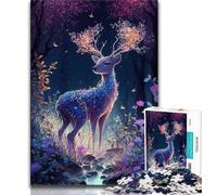 Jigsaw Puzzles for Adults 1000 Pieces Cute Deer Flower Teenager Jigsaw,Fun Present & Activity for Home,Toy for Rainy Days (size 75x50cm)
