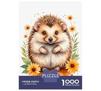 Jigsaw Puzzles for Adults 1000 Pieces Cute Hedgehog Watercolor Adult Jigsaw Puzzle Toy Wall Decor Difficult Hard Gifts for Friends And Family 38x26cm/1000pcs