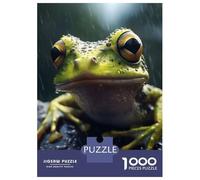 Jigsaw Puzzles for Adults 1000 Pieces Cute Wet Frog Puzzles for Adults Family Games Difficult Hard Challenging To Complete 52x38cm/1000pcs