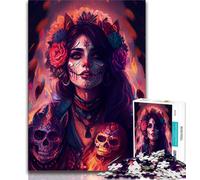 Jigsaw Puzzles for Adults 1000 Pieces Day of The Dead Jigsaw,learning Educational for Is Ideal As A Gift for The Whole Family (size 38x26cm)