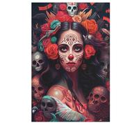 Jigsaw Puzzles for Adults 1000 Pieces Day of The Dead Wooden Puzzle Relaxing Game Brain Teasers （78×53cm）