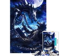 Jigsaw Puzzles for Adults 1000 Pieces Death Wolf Anime Night Fun Activities at Home Improve Memory Practical Game for And from 14 Years And over (38x52cm)