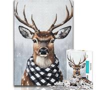 Jigsaw Puzzles for Adults 1000 Pieces Deer in Winter,Educational Games Home Decoration Is Ideal As A Gift for The Whole Family 50x75cm