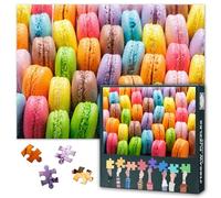 Jigsaw Puzzles for Adults 1000 Pieces - Delicious Macarons & Colorful Desserts, Artistic 1000-Piece Puzzle for Adults, Challenging Coolest Adult Puzzles - 27.5x19.7 in