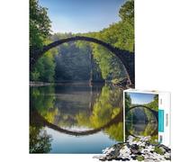 Jigsaw Puzzles for Adults 1000 Pieces Devils Bridge Germany Jigsaw Relaxing Games But Fun And Humorous Birthday Present, Gifts, (Size 38x52cm)