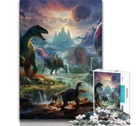 Jigsaw Puzzles for Adults 1000 Pieces Dinosaur World,Decompressing Intellectual Educational Toy Birthday Present,Gifts (75x50cm)