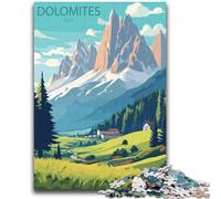 Jigsaw Puzzles for Adults 1000 Pieces Dolomites Italy Help The Brain Exercise Addictive Toys to Cultivate Patience A Work of Art (size 38x52cm)