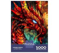 Jigsaw Puzzles for Adults 1000 Pieces Dragon Enigmas Gaze Adult Jigsaw Puzzle Brain Teaser Game Precision Cutting Educational Challenge 52x38cm/1000pcs