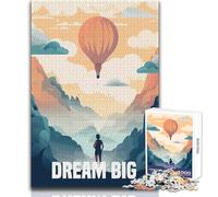 Jigsaw Puzzles for Adults 1000 Pieces Dream Big Mindset Impossible Game Precision Cutting Secret Santa Gifts Size 38x52cm