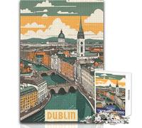 Jigsaw Puzzles for Adults 1000 Pieces Dublin Brainteaser Family Games Learning Educational Educational Toy Size 38x52cm
