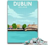 Jigsaw Puzzles for Adults 1000 Pieces Dublin Ireland Travel Art Educational Games DIY Toys for Is Ideal As A Gift for The Whole Family (size 38x26cm)
