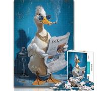 Jigsaw Puzzles for Adults 1000 Pieces Duck on The Toilet 1000 Piece Jigsaw,Fun Games Every Piece Is Unique - Challenging Family Fun Game 26x38cm