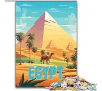 Jigsaw Puzzles for Adults 1000 Pieces Egypt Pyramids Travel, for 14+ Challenging Game As A Gift for The Whole Family And Friends 50x75cm