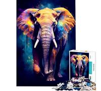 Jigsaw Puzzles for Adults 1000 Pieces Elephant Painting Jigsaw 1000 Piece Toy Wall Decor Birthday Present Deal As Gifts for The Whole Family (50x75cm)
